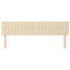 sengegavle 160x5x78/88 cm stof cremefarvet