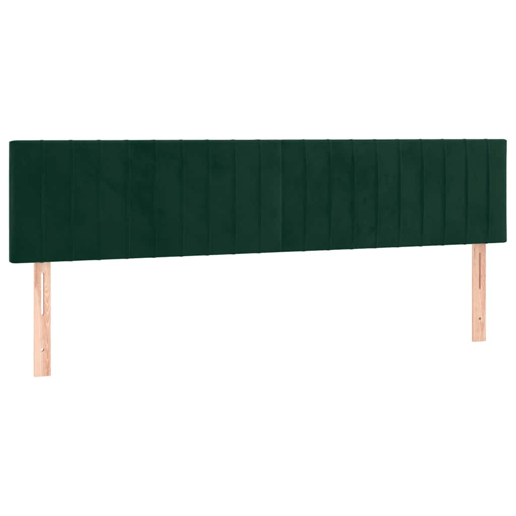 sengegavle 160x5x78/88 cm fløjl mørkegrøn