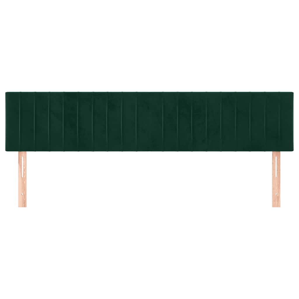 sengegavle 160x5x78/88 cm fløjl mørkegrøn
