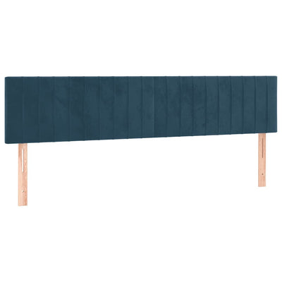 sengegavle 160x5x78/88 cm fløjl mørkeblå