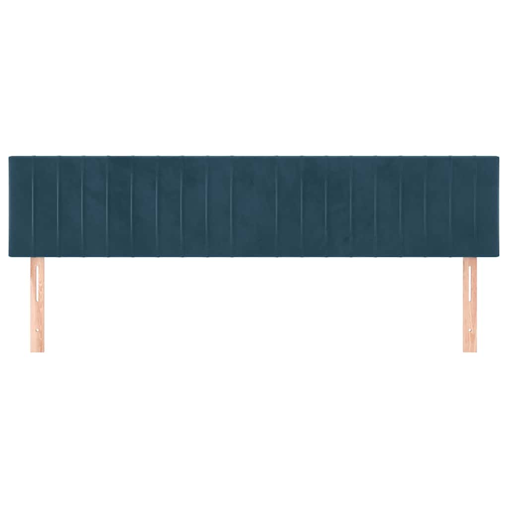 sengegavle 160x5x78/88 cm fløjl mørkeblå