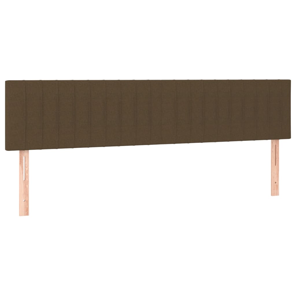 sengegavle 180x5x78/88 cm stof mørkebrun