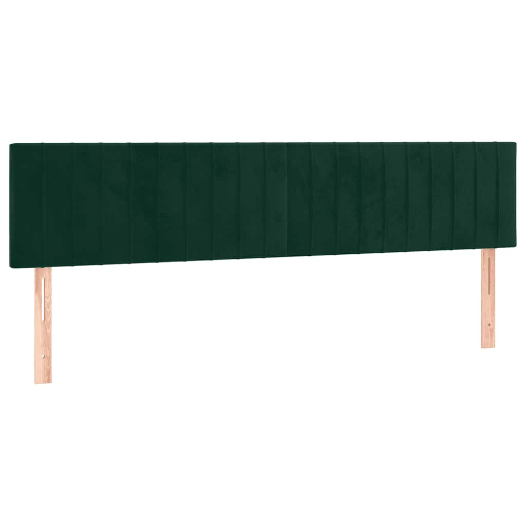 sengegavle 180x5x78/88 cm fløjl mørkegrøn