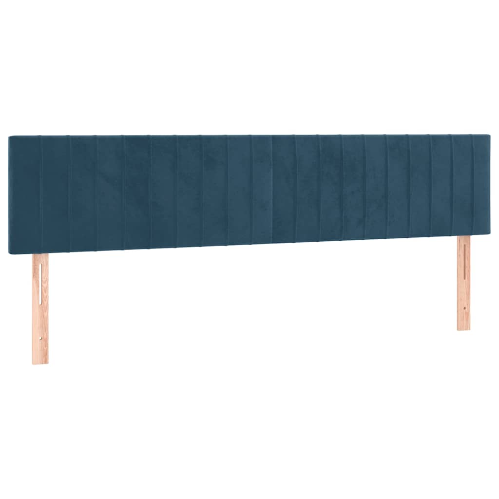 sengegavle 180x5x78/88 cm fløjl mørkeblå