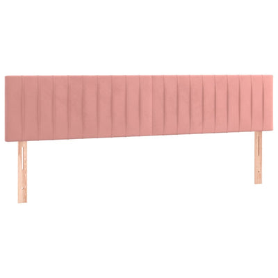 sengegavle 180x5x78/88 cm fløjl lyserød