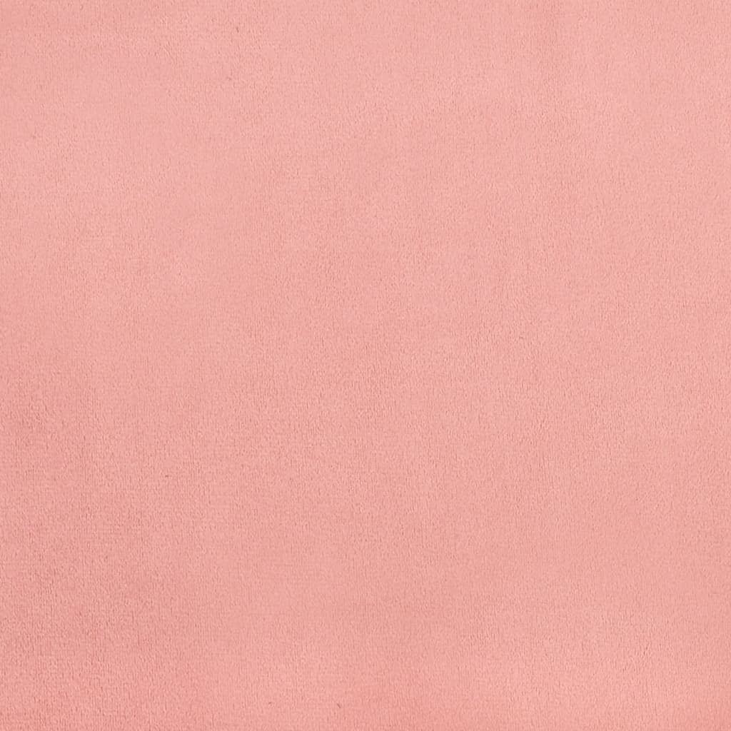 sengegavle 180x5x78/88 cm fløjl lyserød
