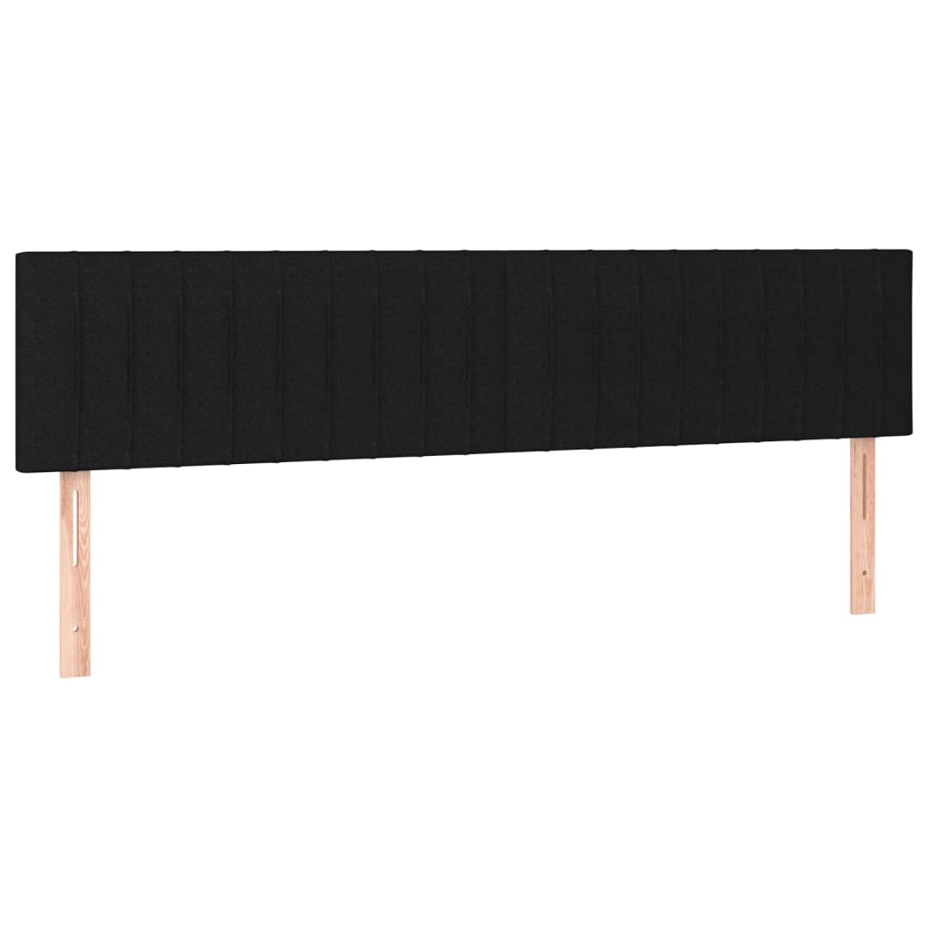 sengegavle 200x5x78/88 cm stof sort