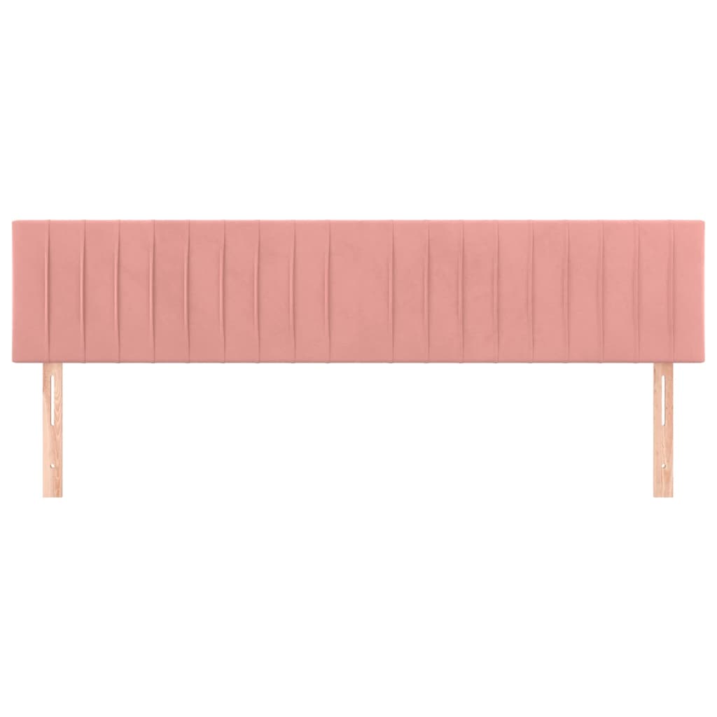 sengegavle 200x5x78/88 cm fløjl lyserød