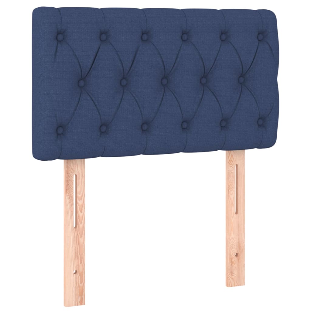 sengegavl 80x7x78/88 cm stof blå