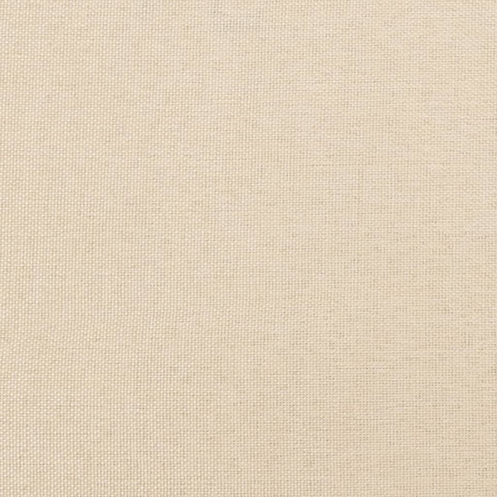 sengegavl 100x7x78/88 cm stof cremefarvet
