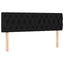 sengegavle 144x7x78/88 cm stof sort