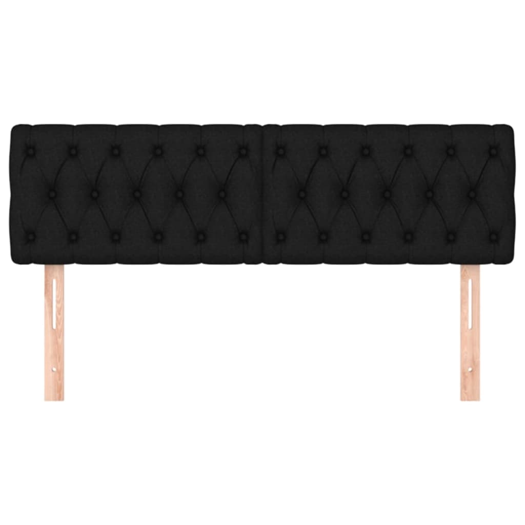 sengegavle 144x7x78/88 cm stof sort