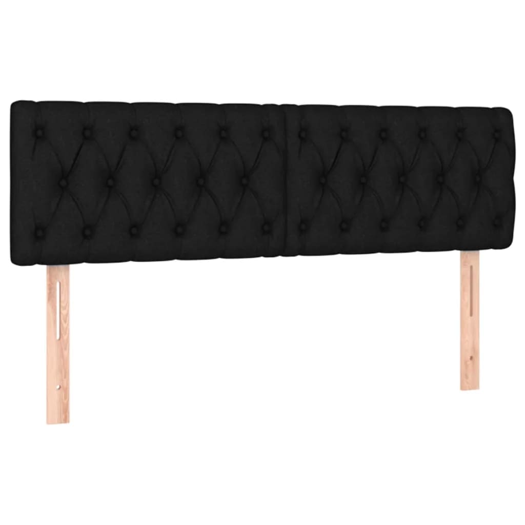 sengegavle 160x7x78/88 cm stof sort