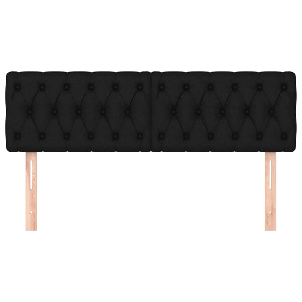 sengegavle 160x7x78/88 cm stof sort