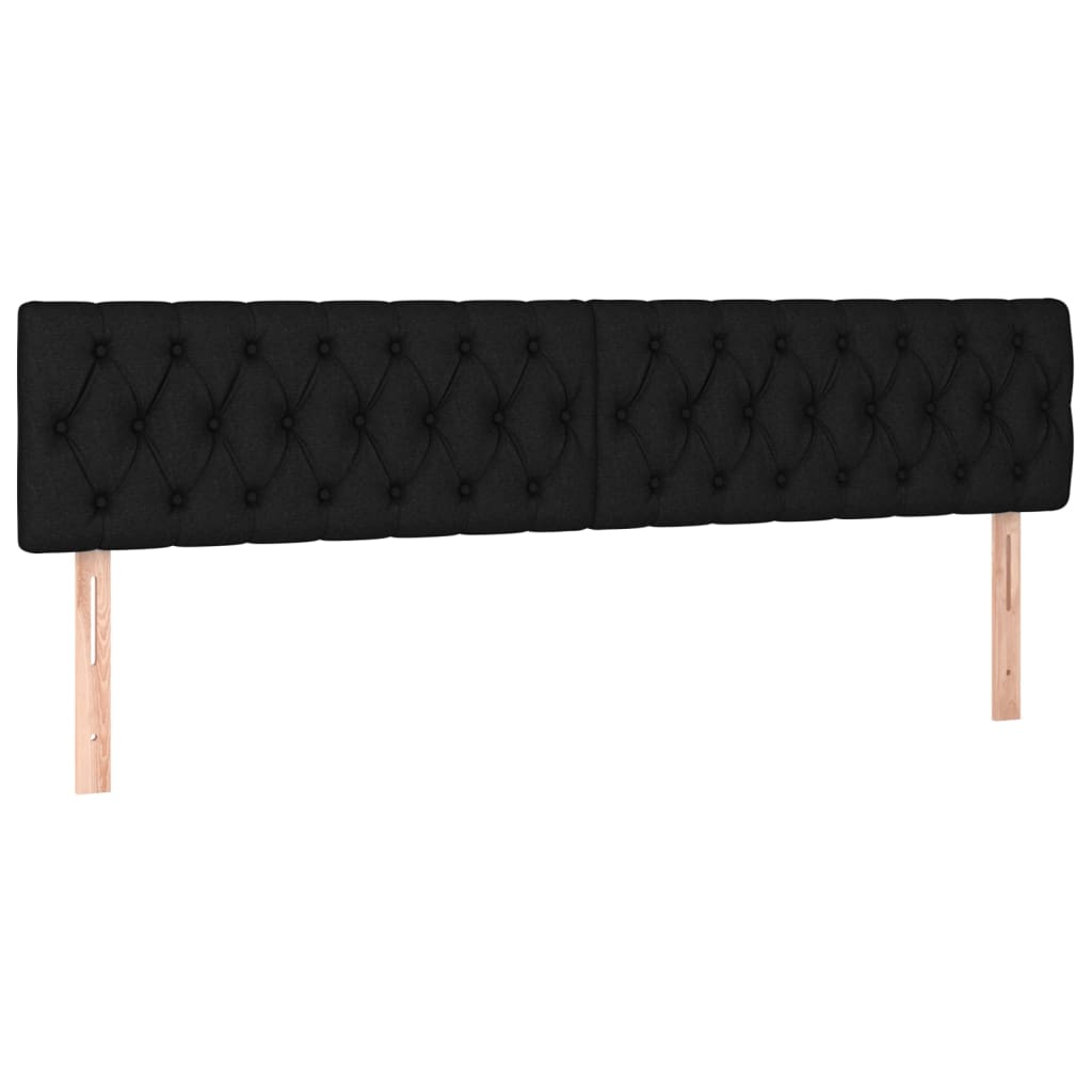 sengegavle 180x7x78/88 cm stof sort