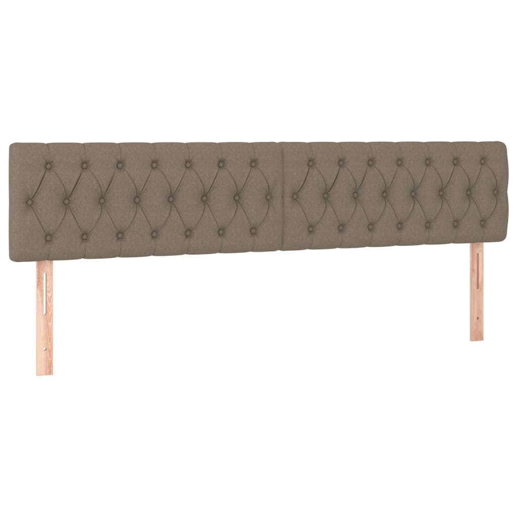 sengegavle 200x7x78/88 cm stof gråbrun