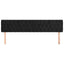 sengegavle 200x7x78/88 cm fløjl sort