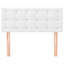 sengegavl 80x5x78/88 cm kunstlæder hvid
