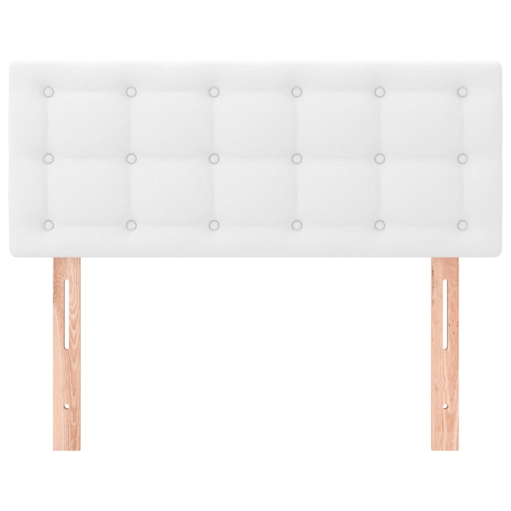 sengegavl 80x5x78/88 cm kunstlæder hvid