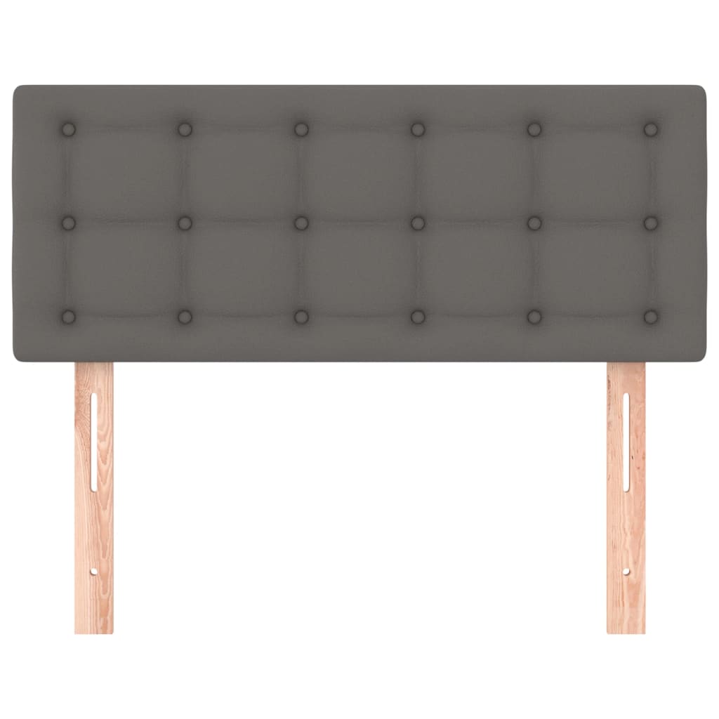 sengegavl 80x5x78/88 cm kunstlæder grå