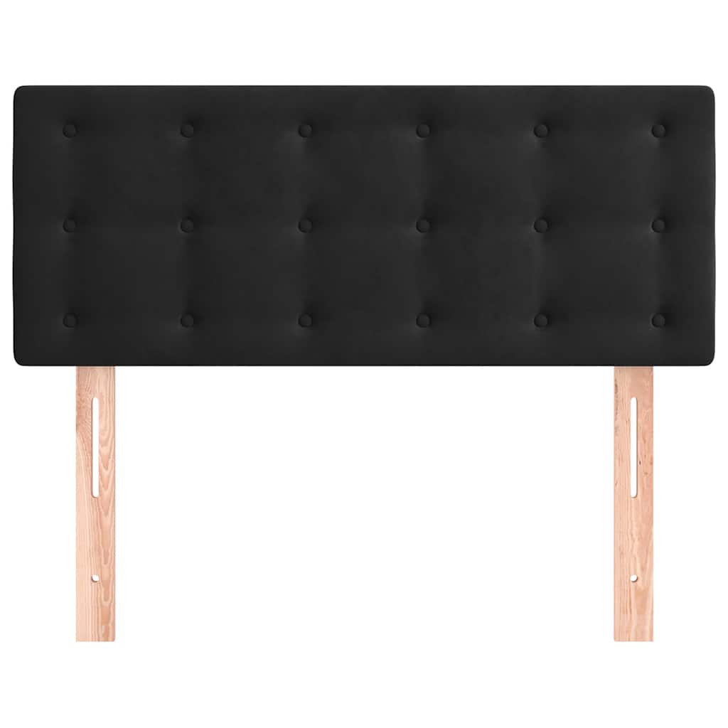 sengegavl 80x5x78/88 cm fløjl sort