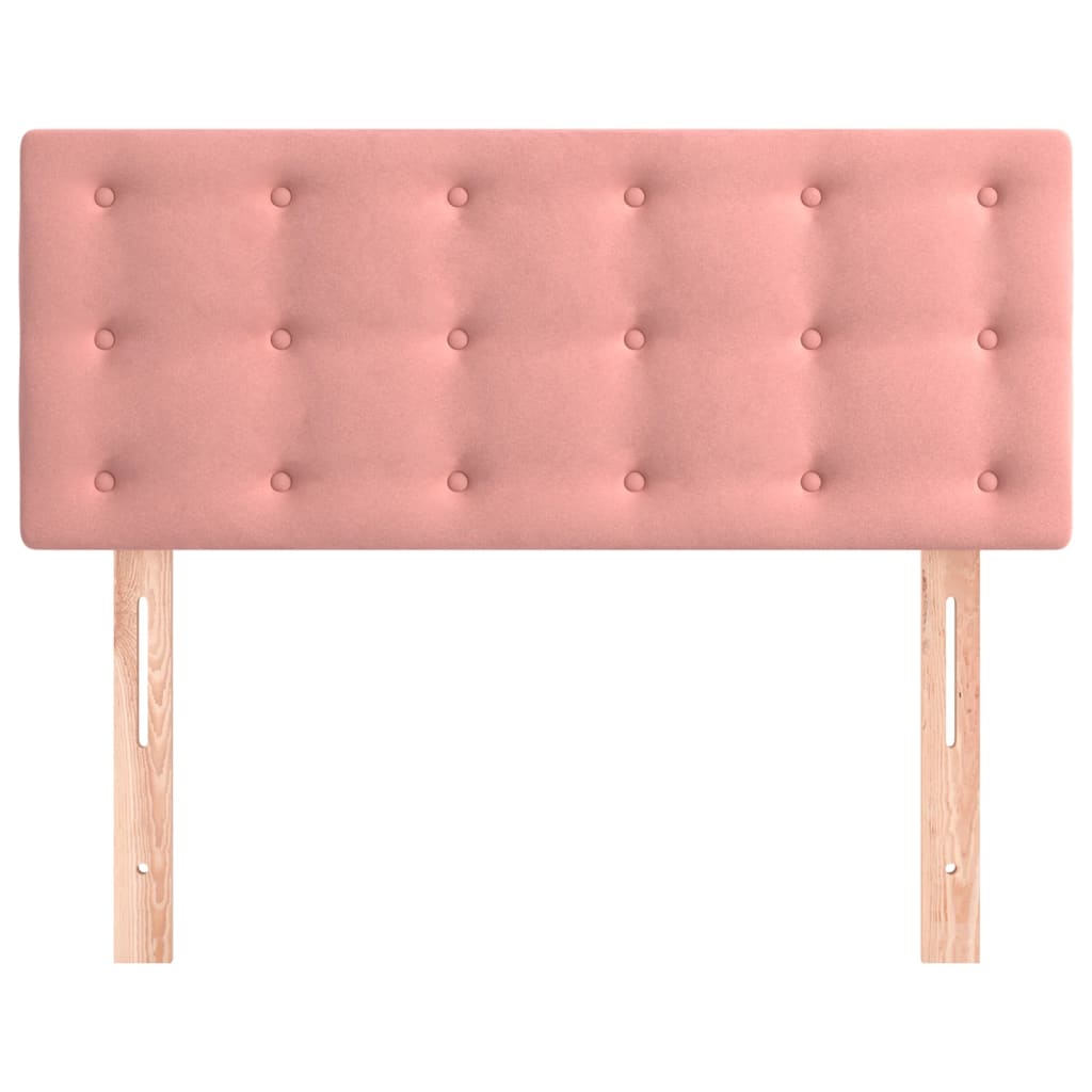 sengegavl 80x5x78/88 cm fløjl pink