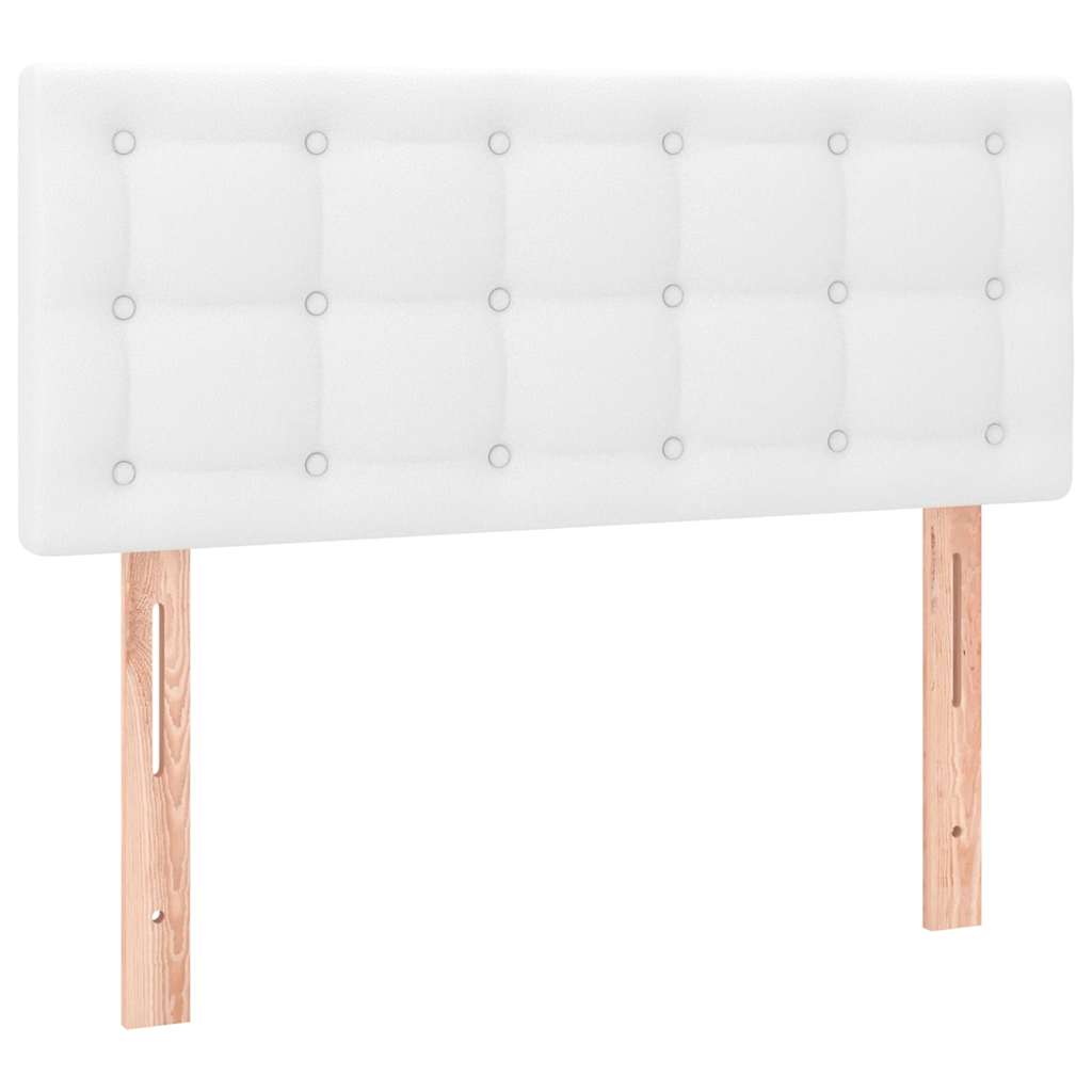sengegavl 90x5x78/88 cm kunstlæder hvid