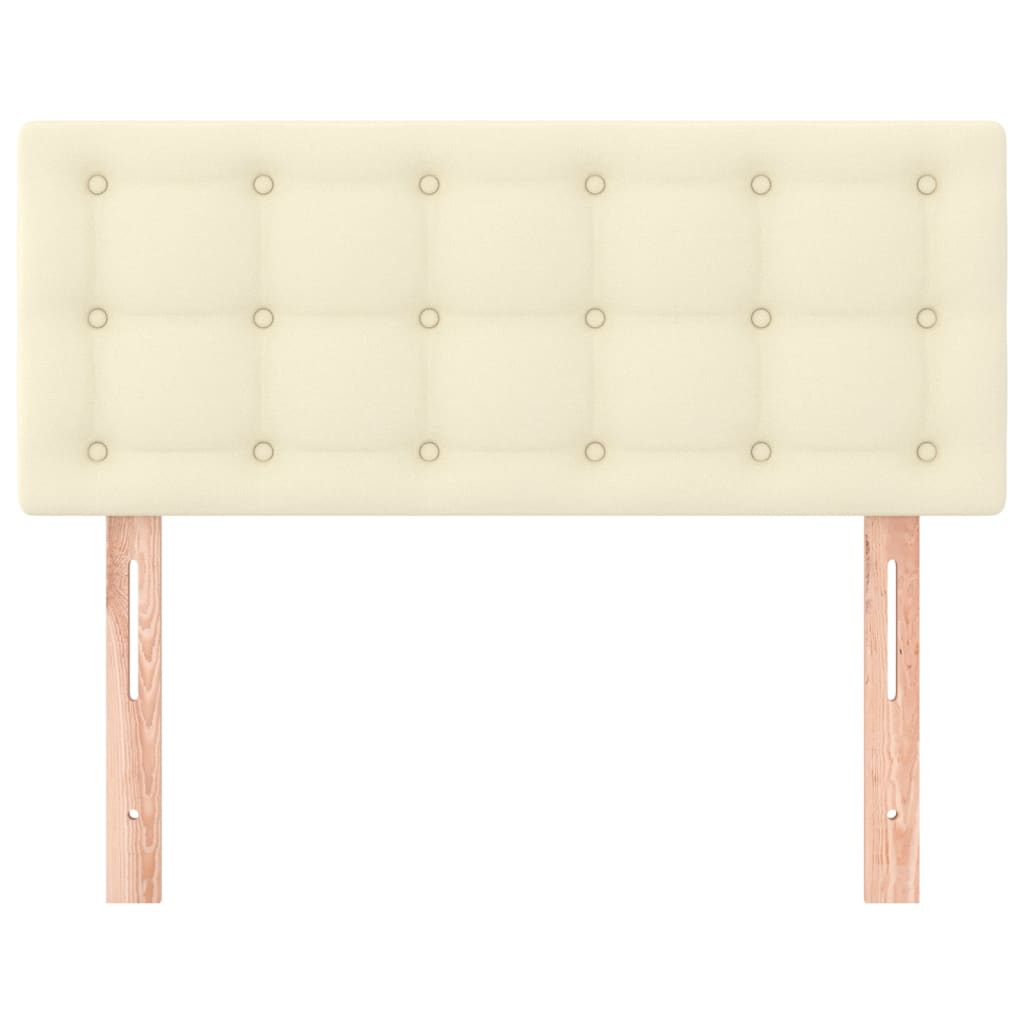 sengegavl 90x5x78/88 cm kunstlæder cremefarvet