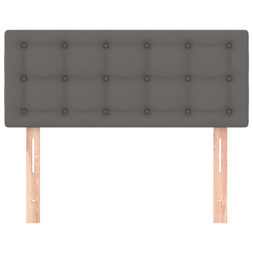 sengegavl 90x5x78/88 cm kunstlæder grå