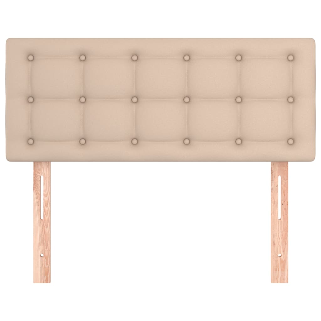 sengegavl 90x5x78/88 cm kunstlæder cappuccinofarvet