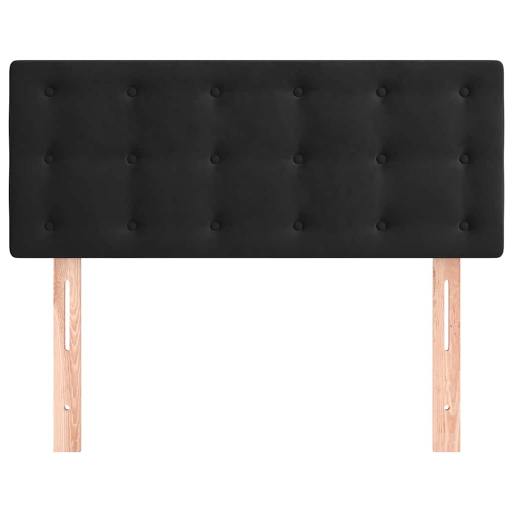 sengegavl 90x5x78/88 cm fløjl sort