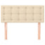 sengegavl 100x5x78/88 cm stof cremefarvet