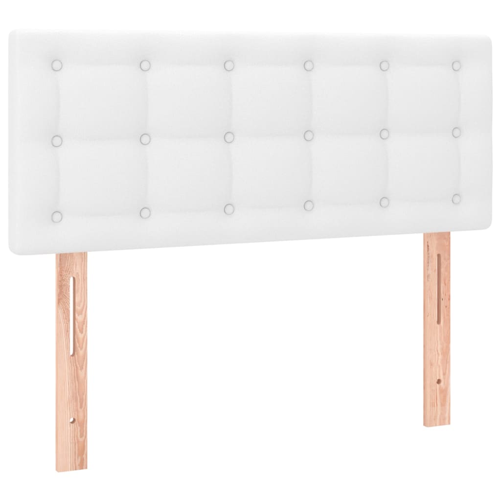 sengegavl 100x5x78/88 cm kunstlæder hvid