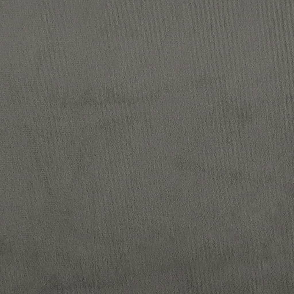 sengegavl 100x5x78/88 cm fløjl mørkegrå