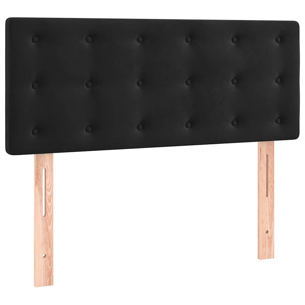 sengegavl 100x5x78/88 cm fløjl sort