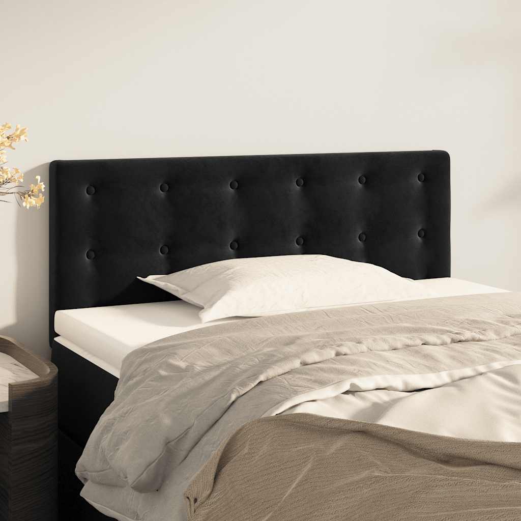 sengegavl 100x5x78/88 cm fløjl sort