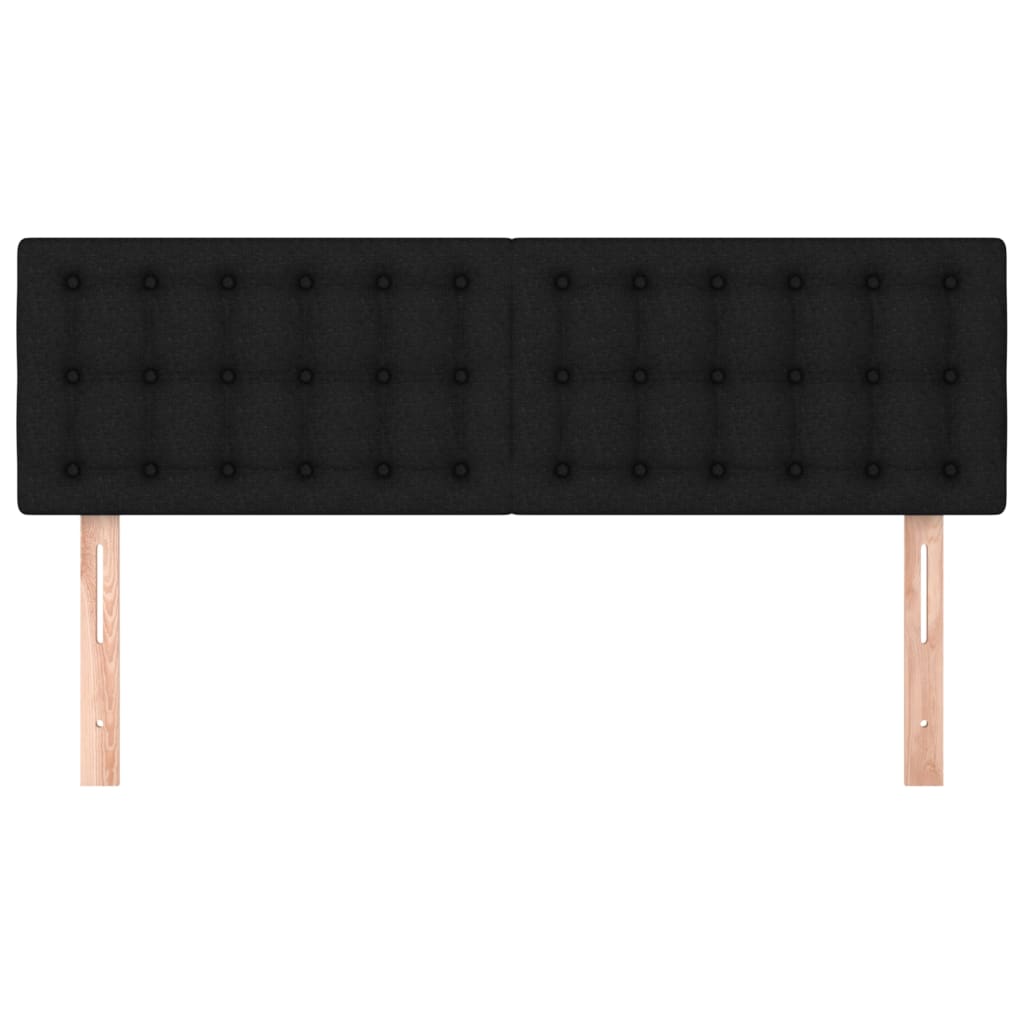 sengegavle 144x5x78/88 cm stof sort