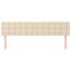 sengegavle 160x5x78/88 cm stof cremefarvet
