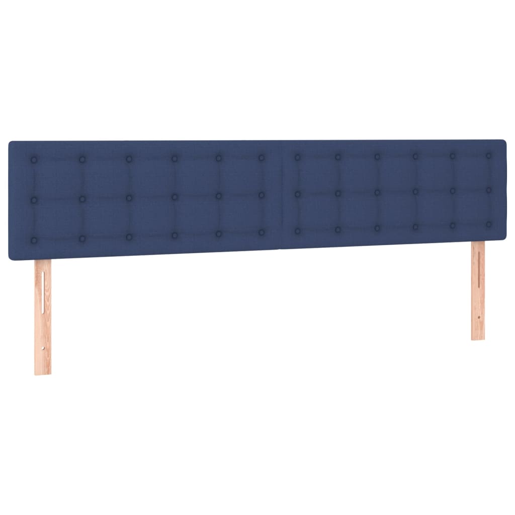 sengegavle 160x5x78/88 cm stof blå
