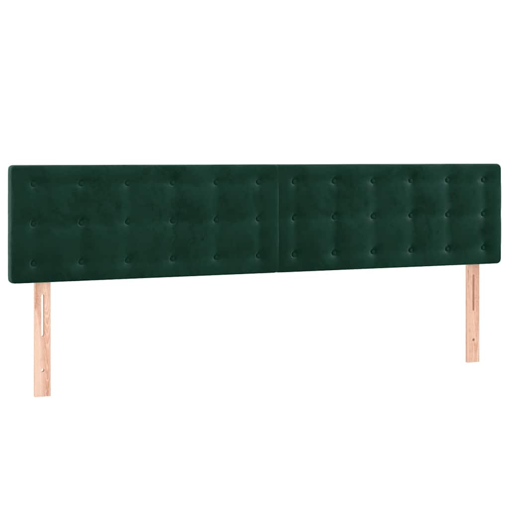 sengegavle 160x5x78/88 cm fløjl mørkegrøn