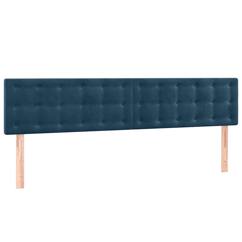 sengegavle 160x5x78/88 cm fløjl mørkeblå