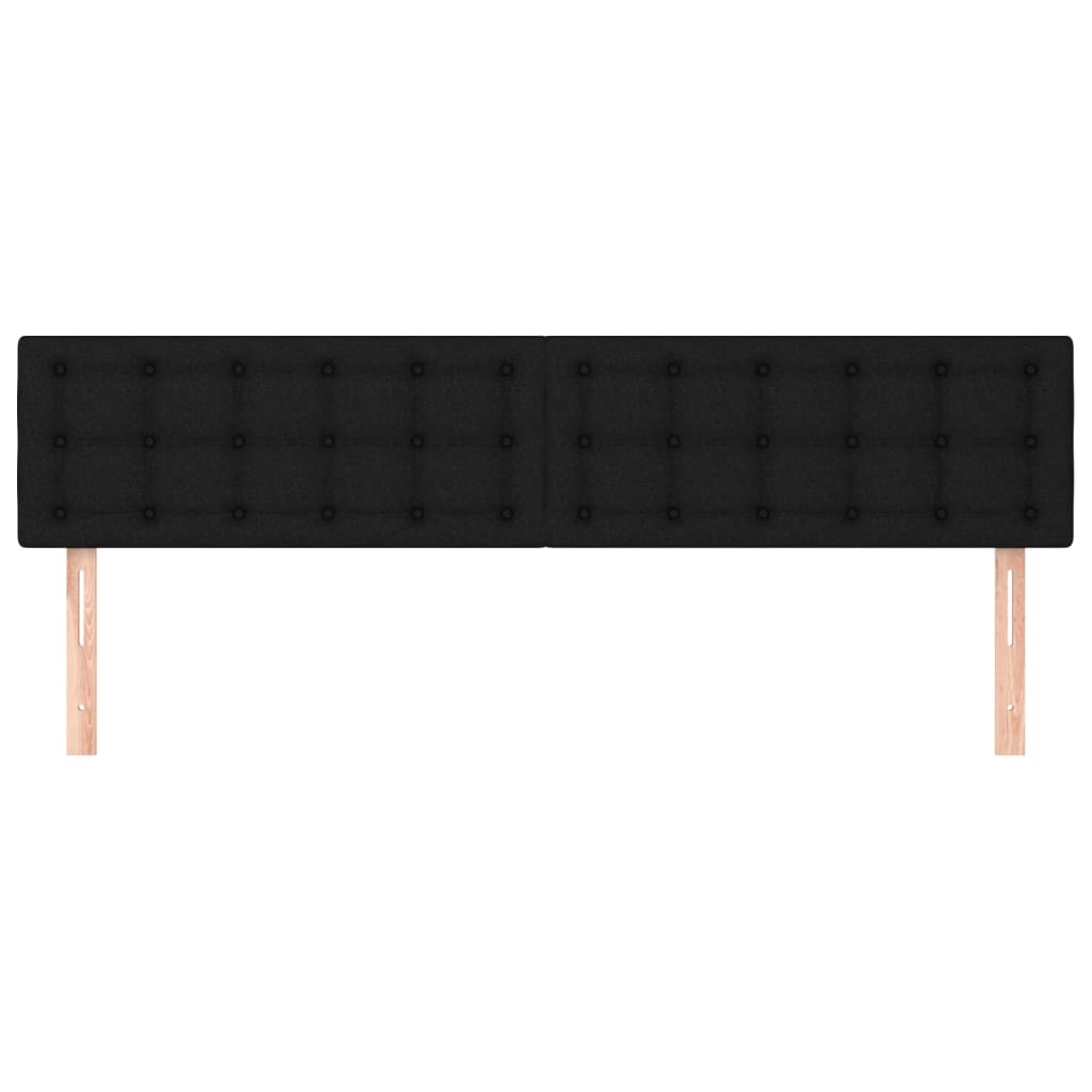 sengegavle 180x5x78/88 cm stof sort