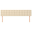 sengegavle 180x5x78/88 cm stof cremefarvet