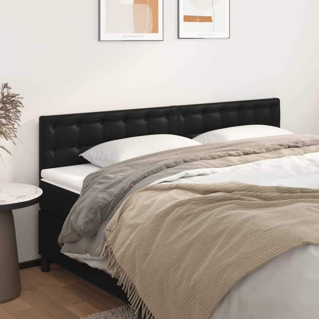 sengegavle 180x5x78/88 cm kunstlæder sort