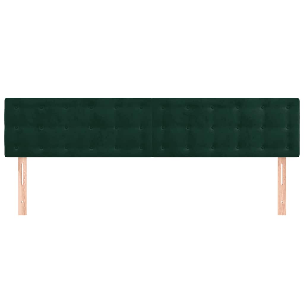 sengegavle 180x5x78/88 cm fløjl mørkegrøn