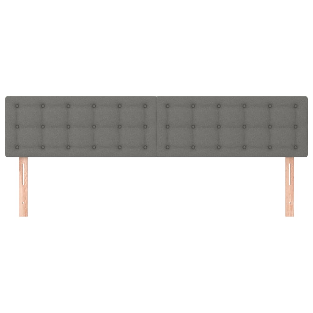 sengegavle 200x5x78/88 cm stof mørkegrå