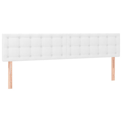 sengegavle 200x5x78/88 cm kunstlæder hvid