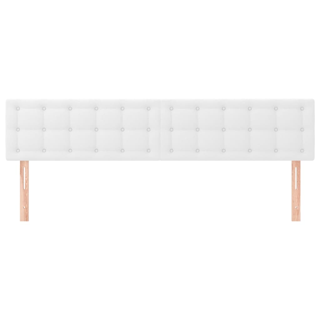 sengegavle 200x5x78/88 cm kunstlæder hvid