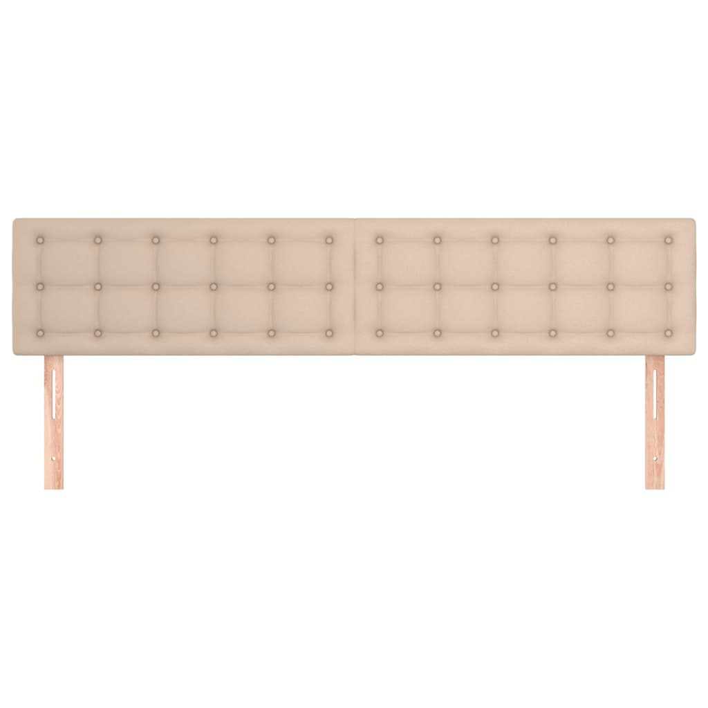 sengegavle 200x5x78/88 cm kunstlæder cappuccinofarvet