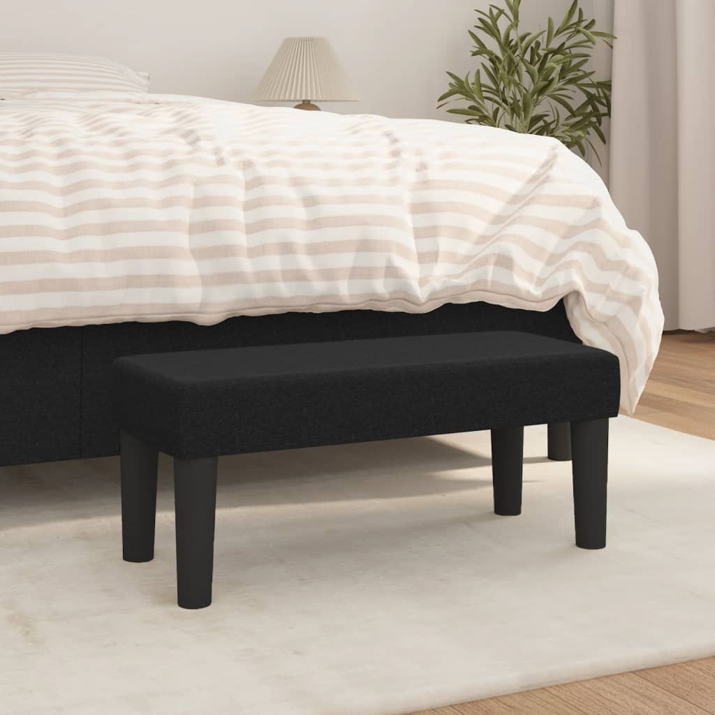 bænk 70x30x30 cm stof sort
